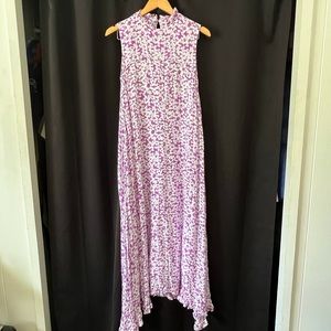 Posh Pua Lilac and white flowered full-length dress (sm)